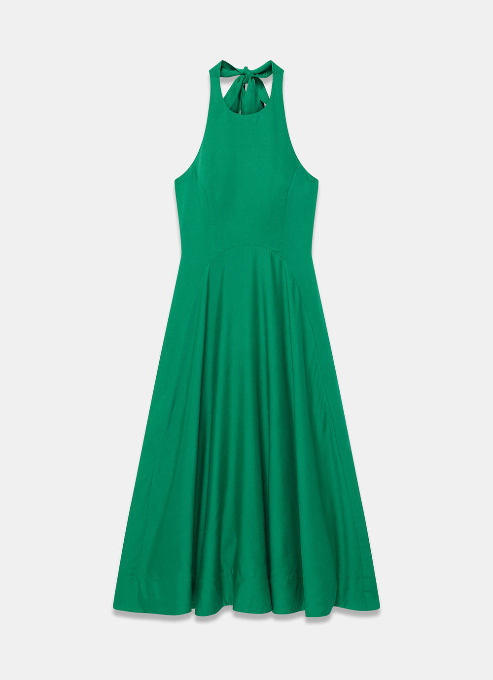 elvie halter midi dress Green Linen Blend – Mint Velvet Sir elodie halter