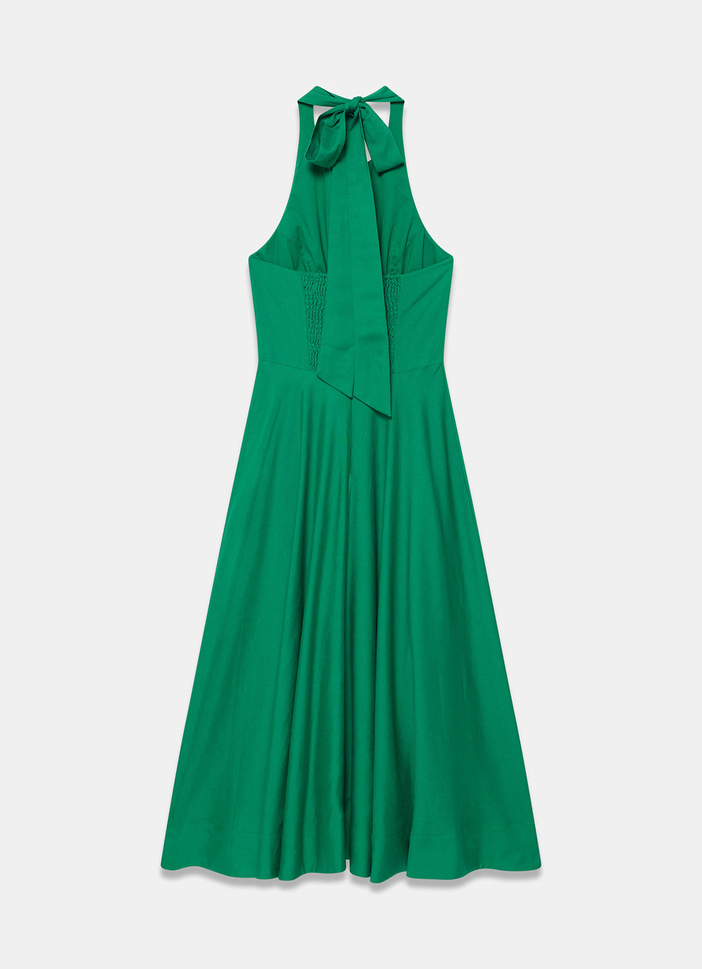 velvet midi dress green Mint Velvet Green Beige Blend Halter Midi Dress | Size 02 | Green | Sleeveless