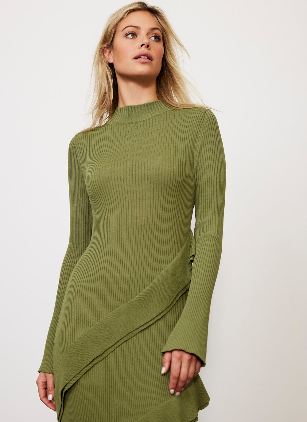 Green Ruffle Maxi Dress