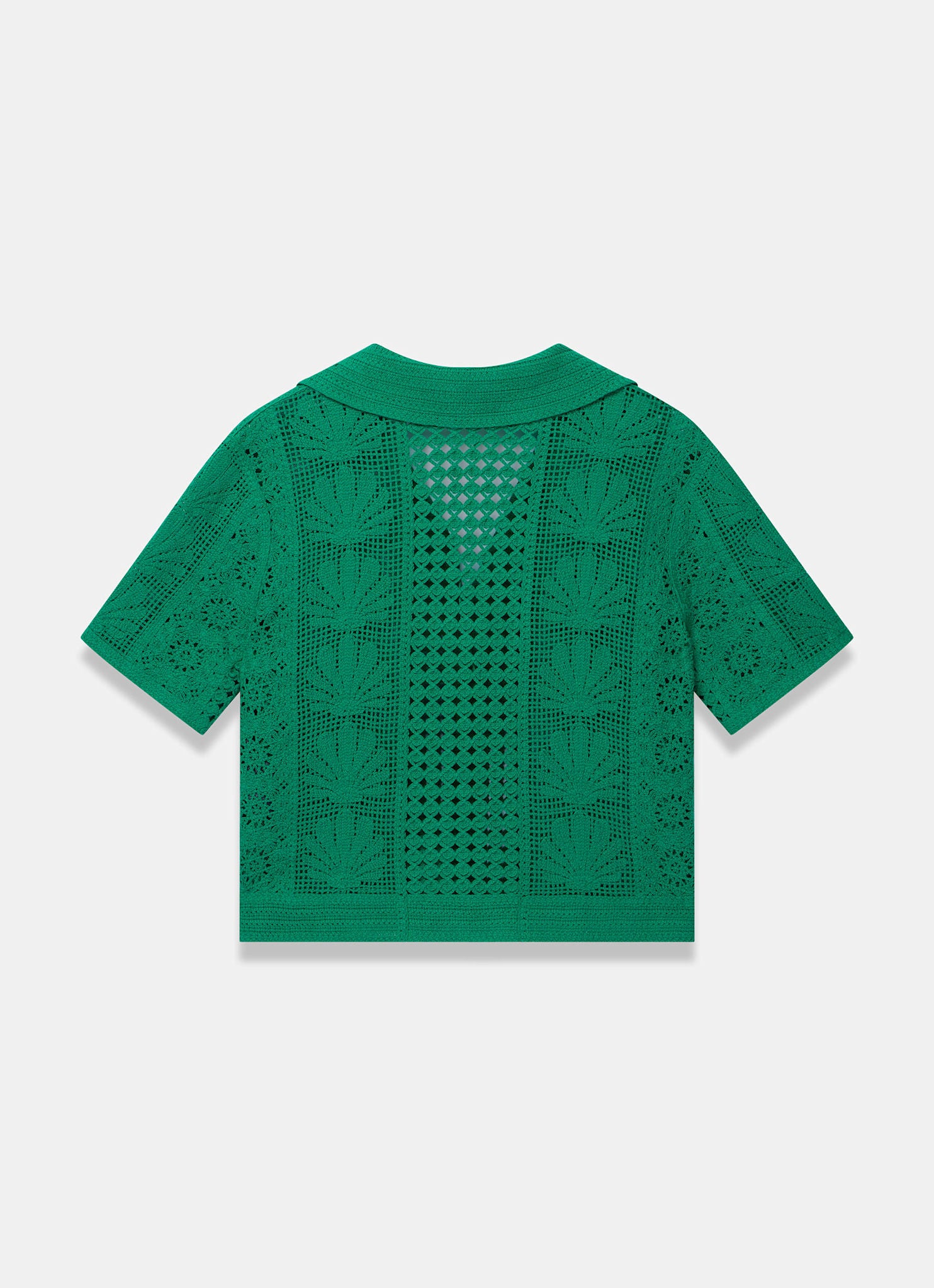 Green Crochet Shell Shirt – Mint Velvet