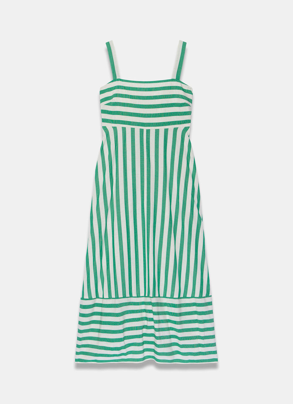 mint green striped dress Mint Green Striped Pocket Short Sleeve Mini Dress – Femme Aura main image 1