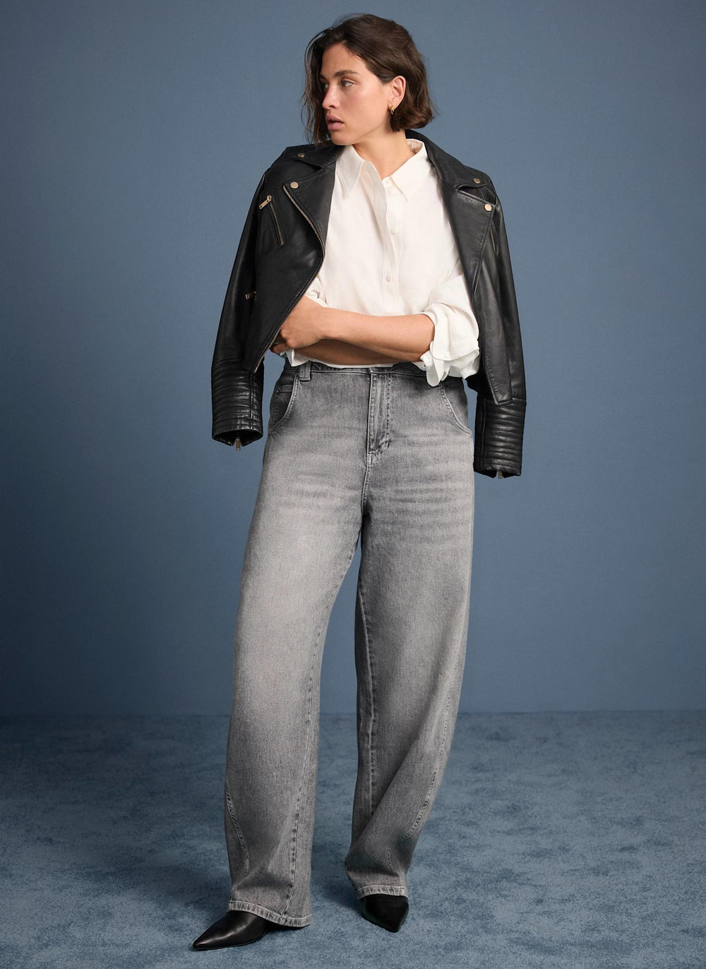 Grey Relaxed Ultimate Barrel Jeans