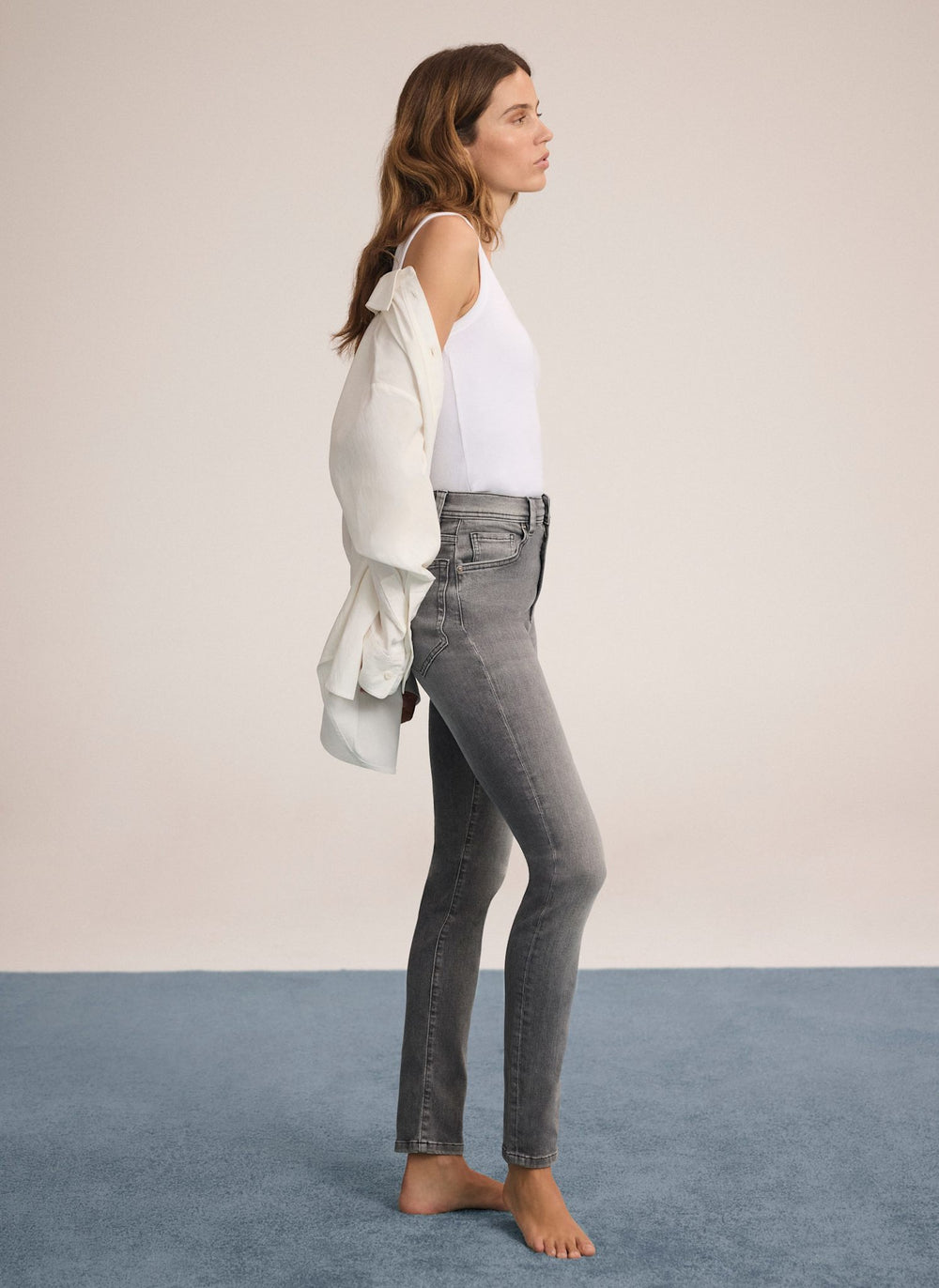 Grey Wash Sculpting Skinny Jeans