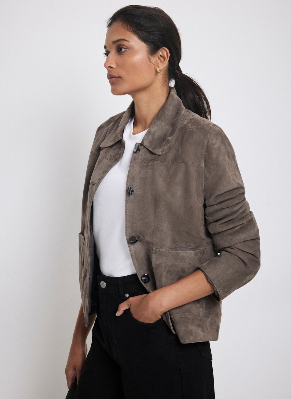 Grey Suede Jacket