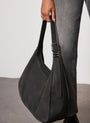 Mint Velvet Quilted Leather Crossbody Bag, Black at John Lewis