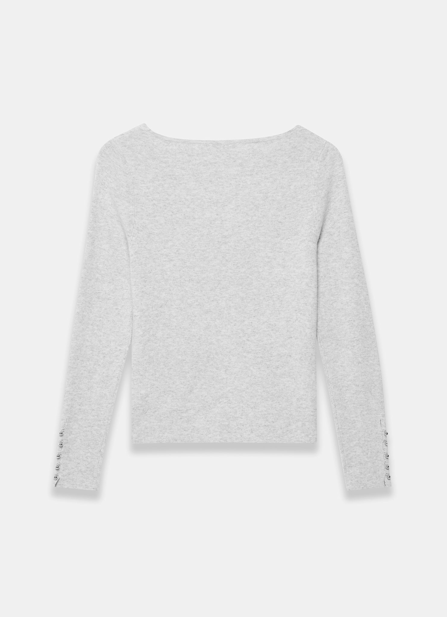 Grey Cotton Blend Twist Front Knit Top – Mint Velvet