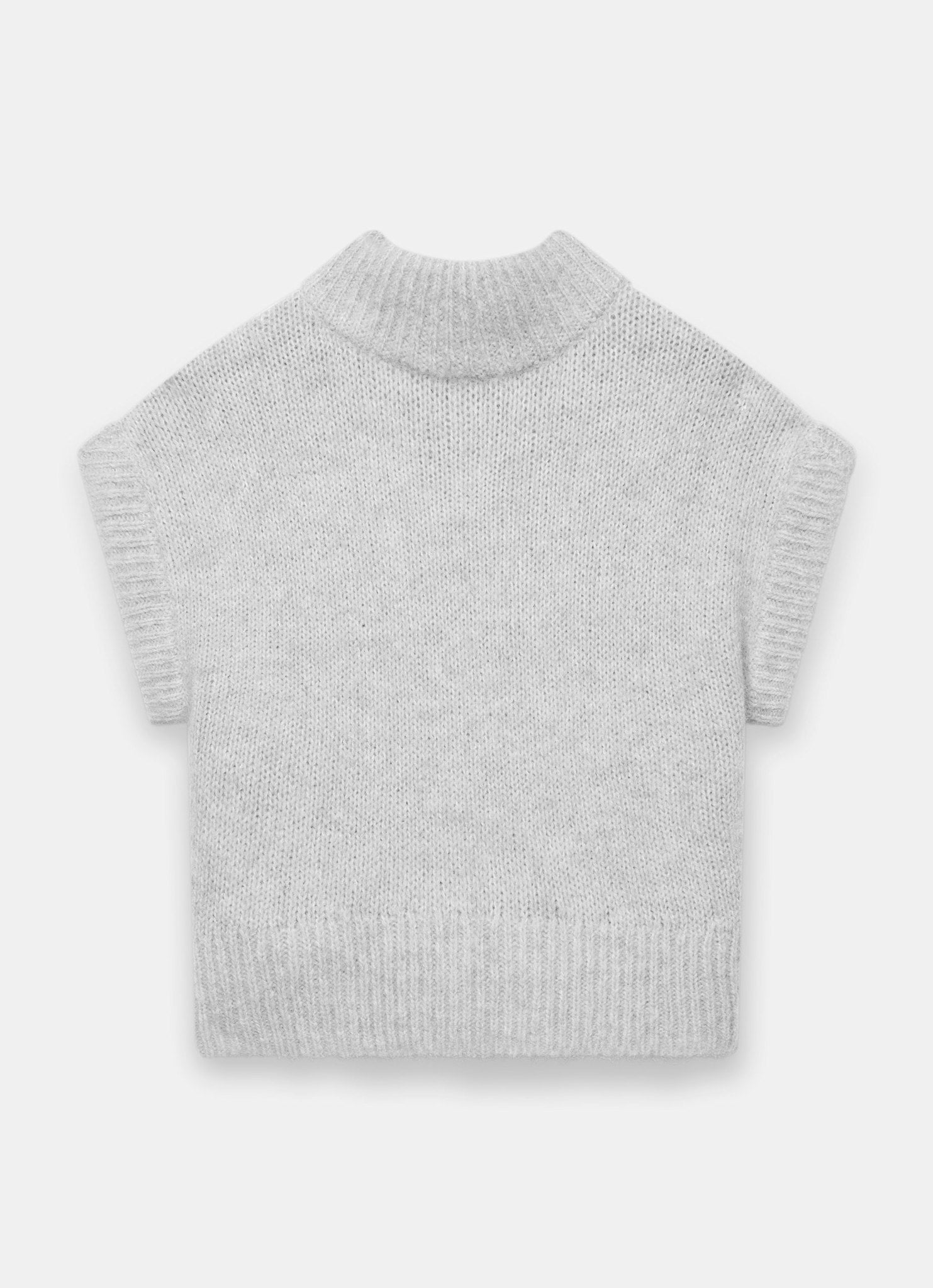 Grey Wool Blend Knit Top – Mint Velvet