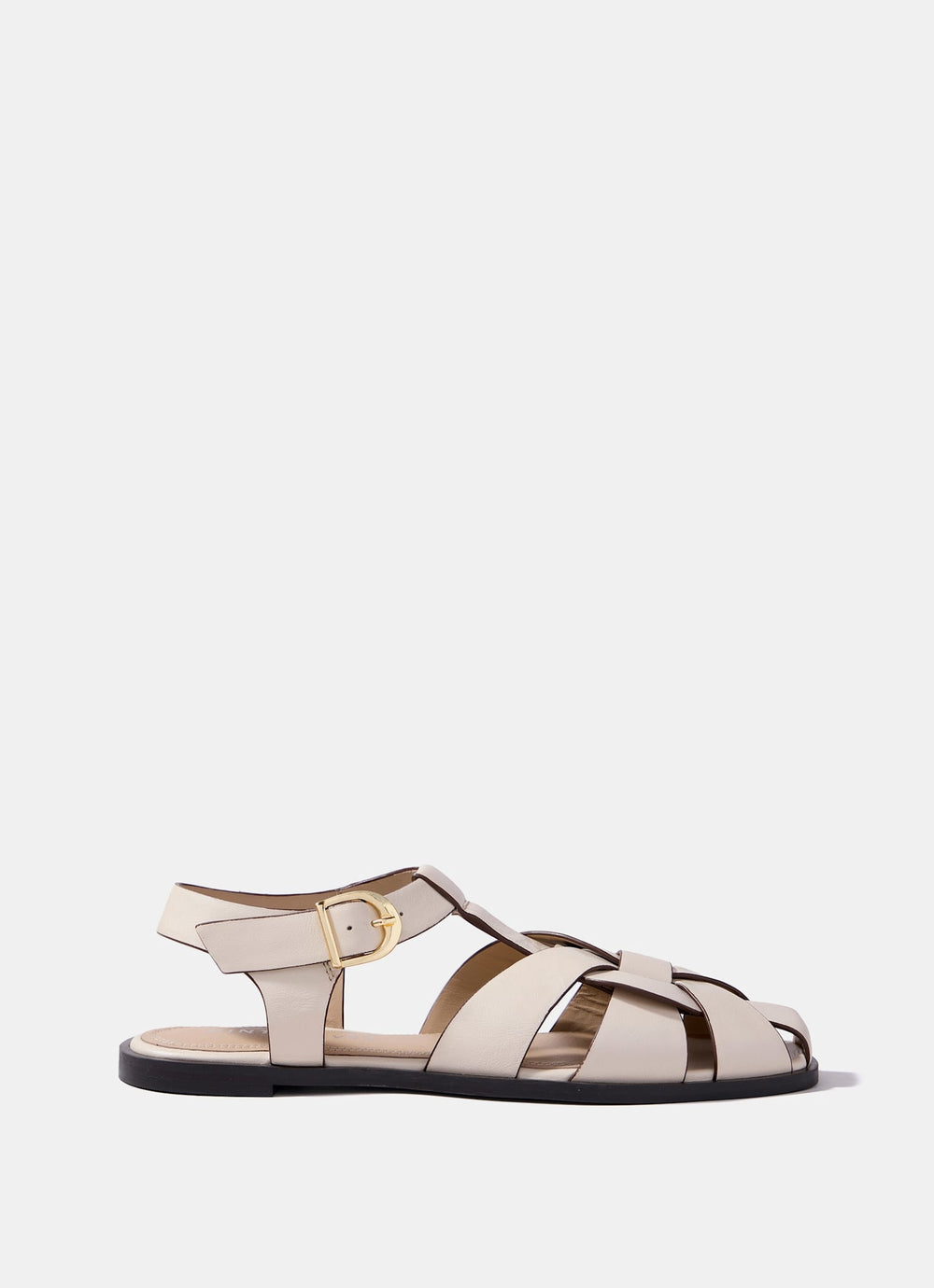Hadley Cream Leather Fisherman Sandals