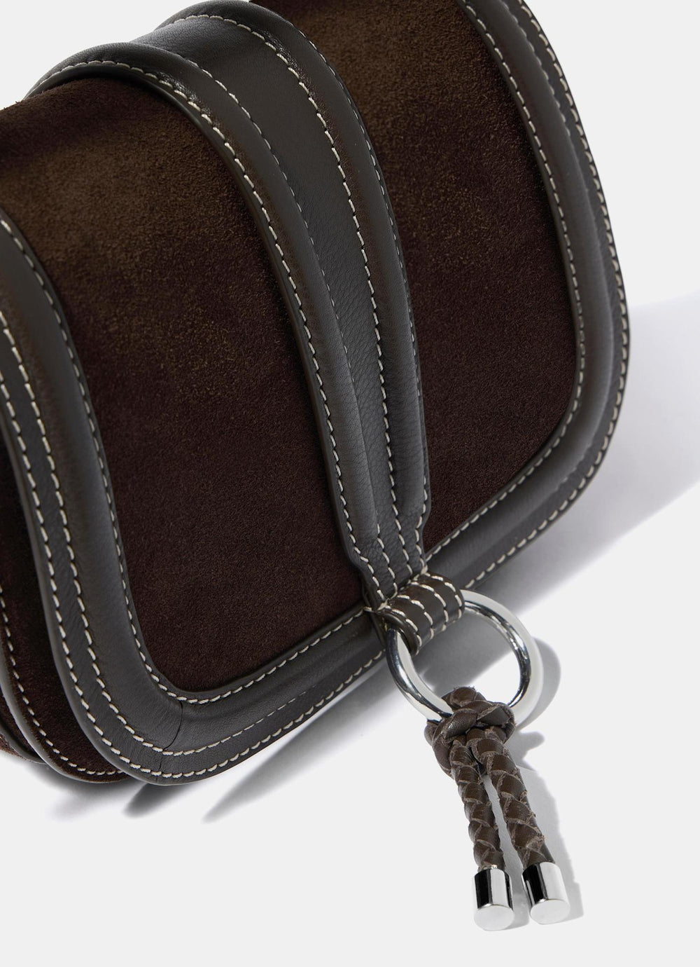 Harper Brown Suede Saddle Bag