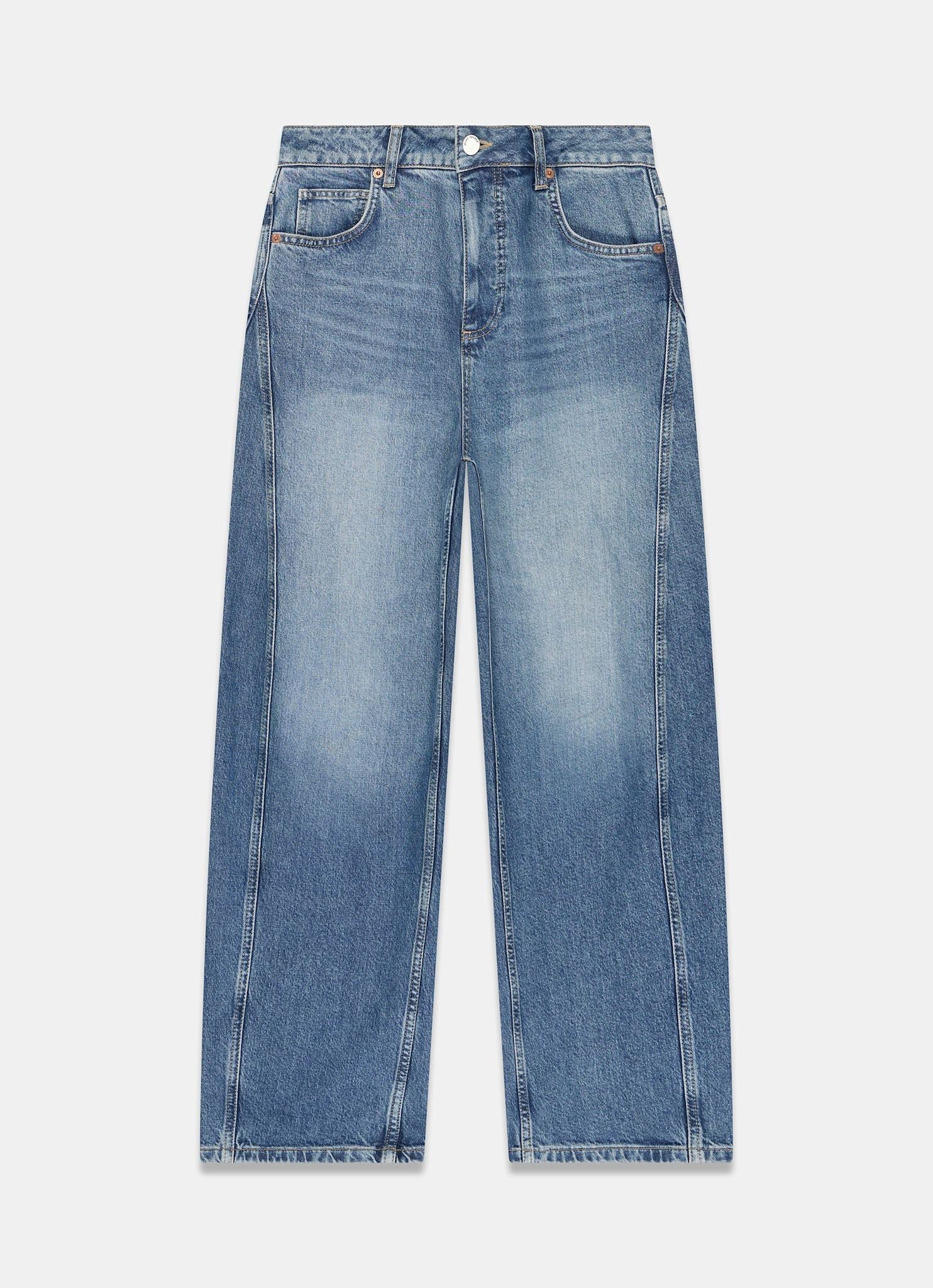 Mid Indigo Barrel Leg Jeans – Mint Velvet