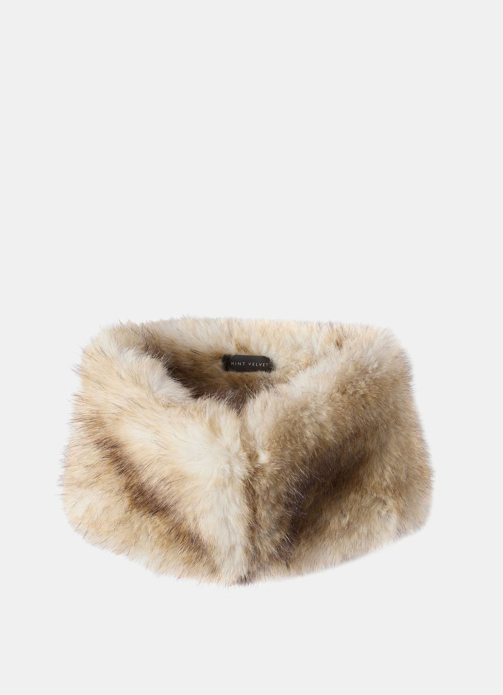 Neutral Faux Fur Collar