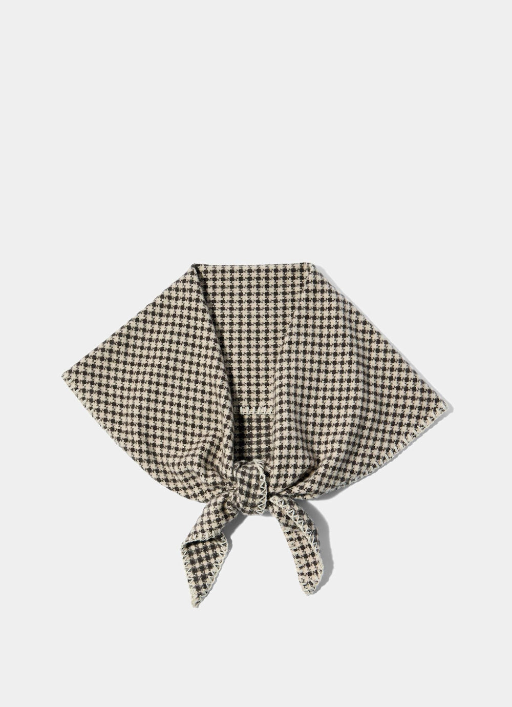 Brown Houndstooth Triangle Scarf