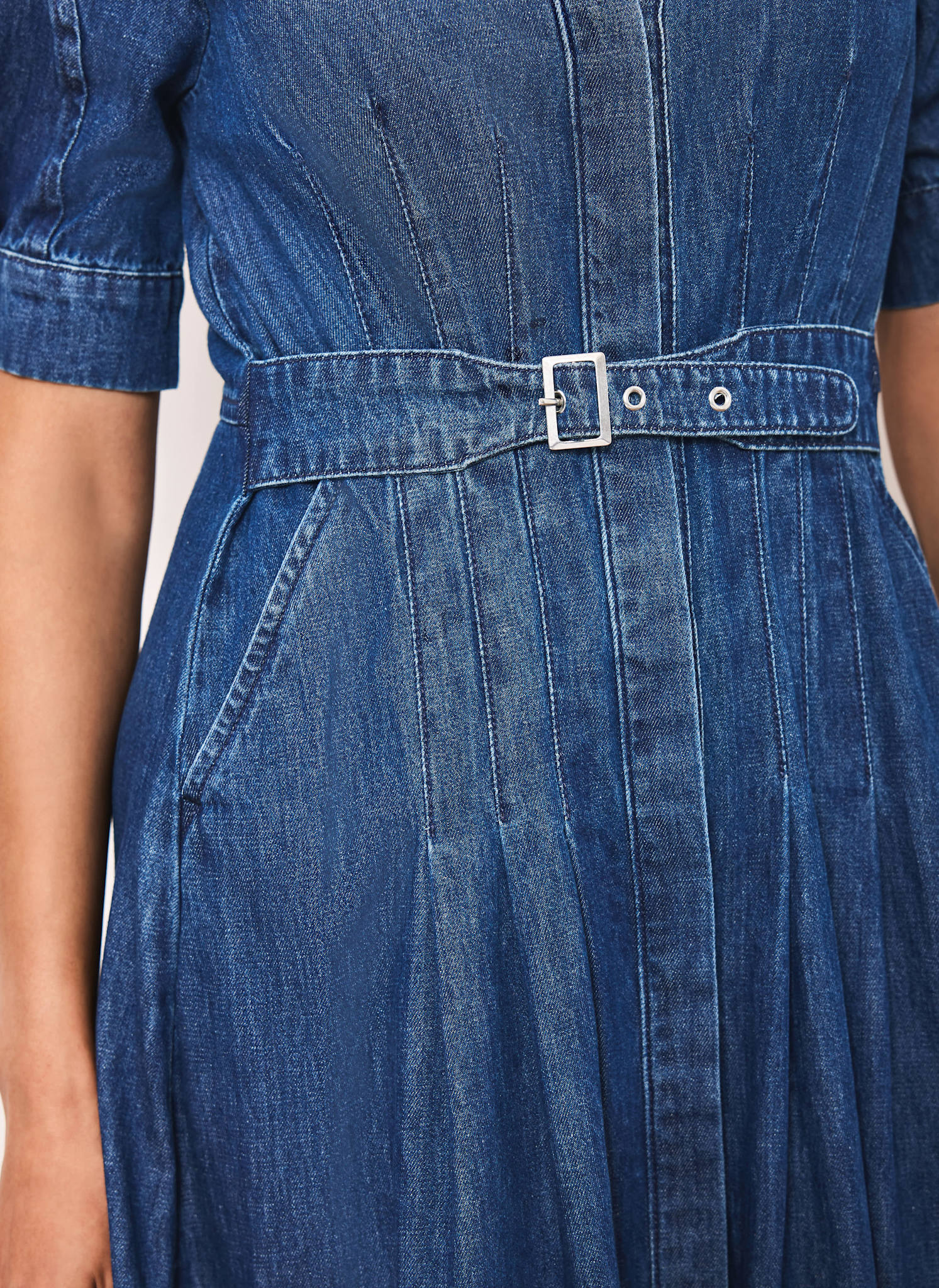 Indigo Denim Midi Shirt Dress – Mint Velvet