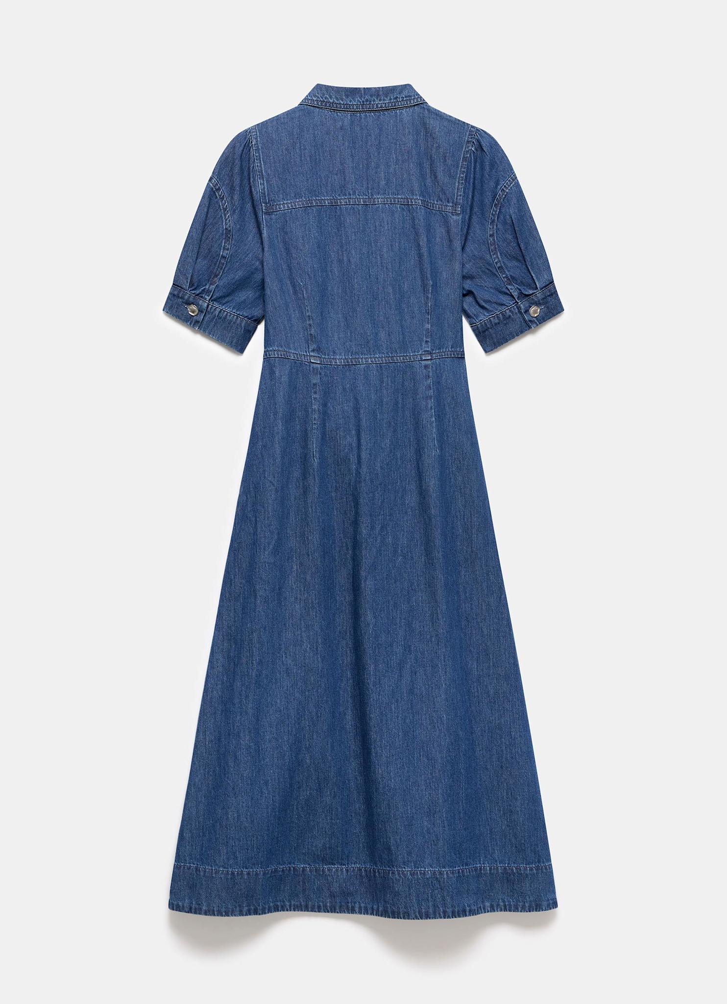 Indigo Denim Belted Midi Shirt Dress – Mint Velvet
