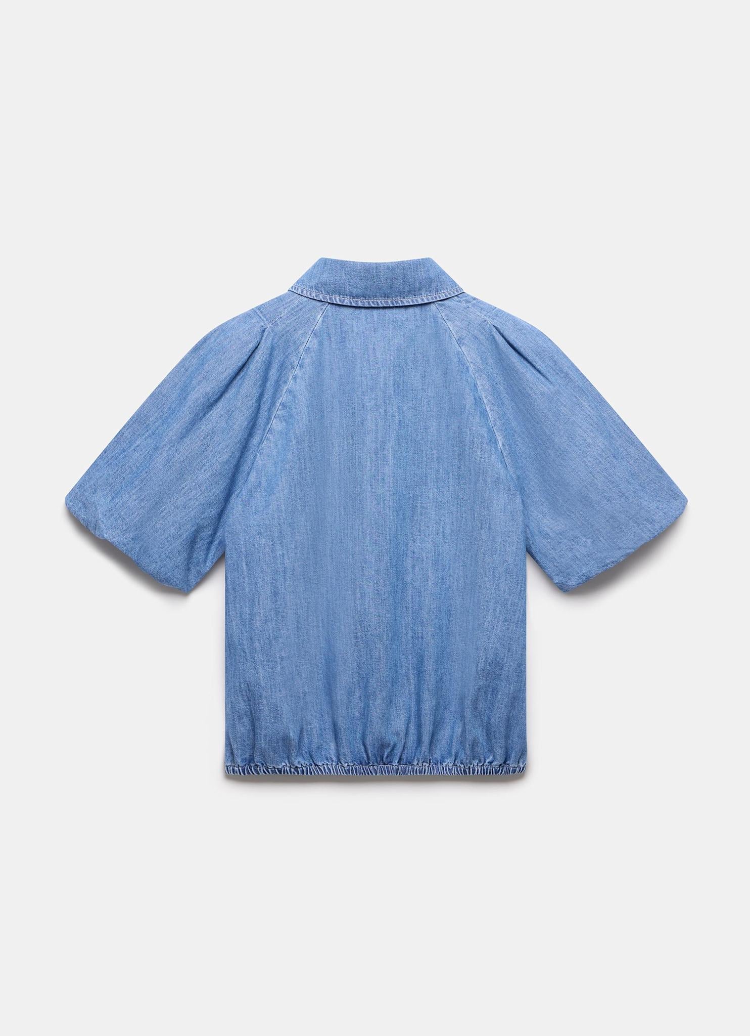 Indigo Denim Puff Sleeve Shirt – Mint Velvet