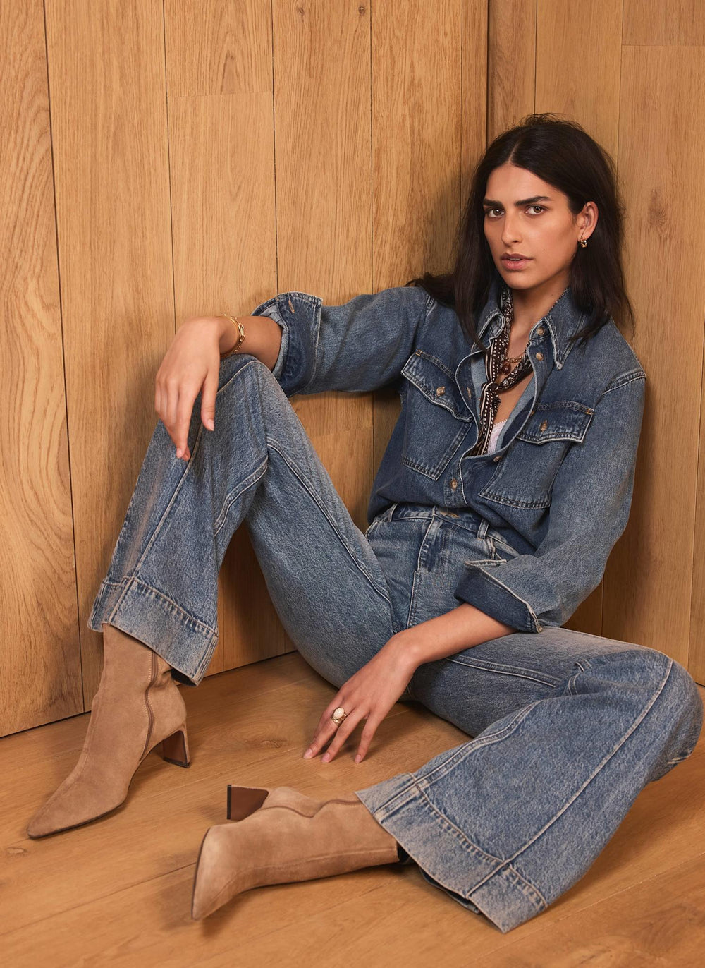 Mid Indigo 70s Flared Jeans