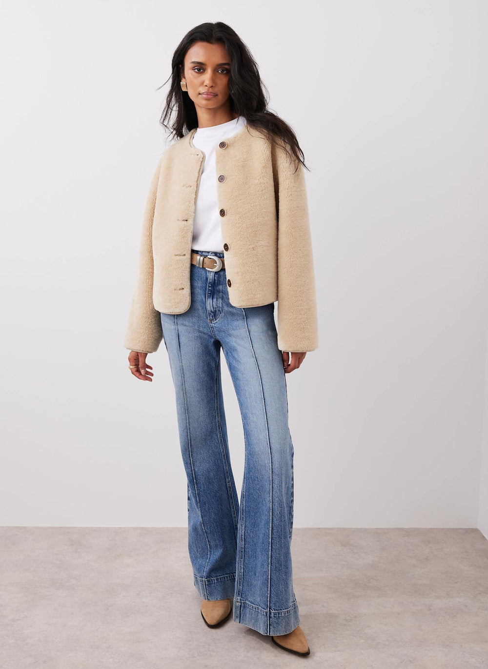 Mid Indigo Flared Jeans