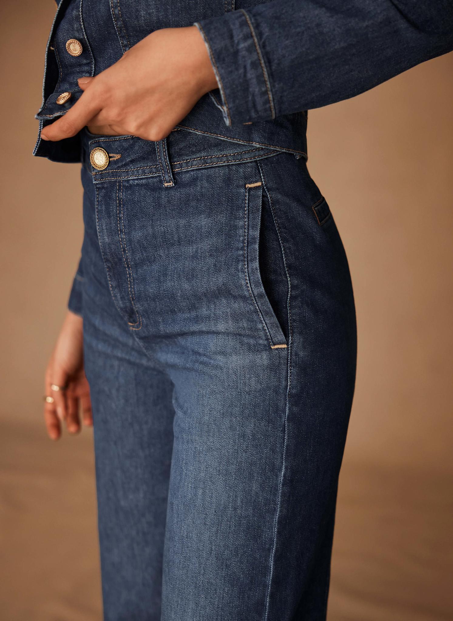 Indigo Wash Wide Jeans – Mint Velvet