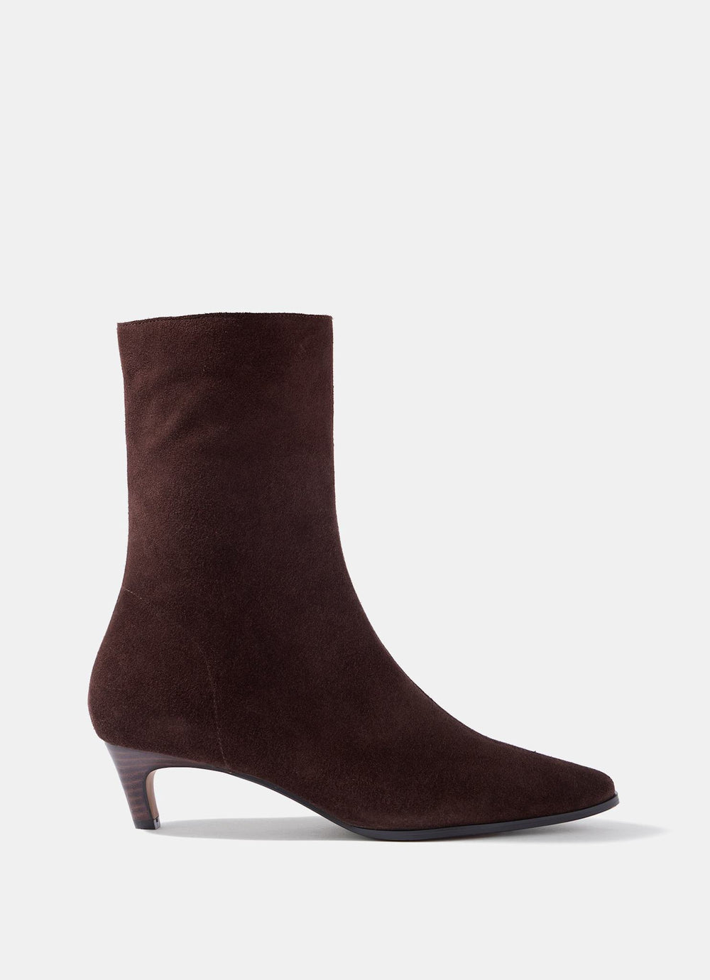 Issy Brown Suede Kitten Heel Ankle Boots