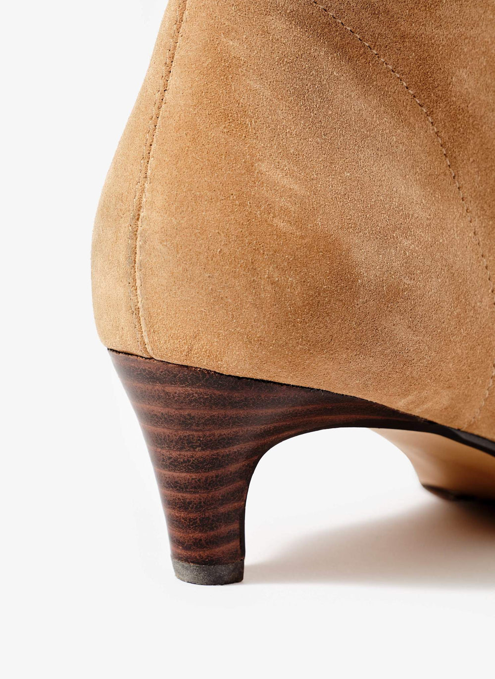 Issy Tan Suede Kitten Heel Ankle Boots