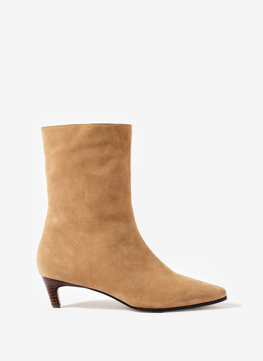 Issy Tan Suede Kitten Heel Ankle Boots