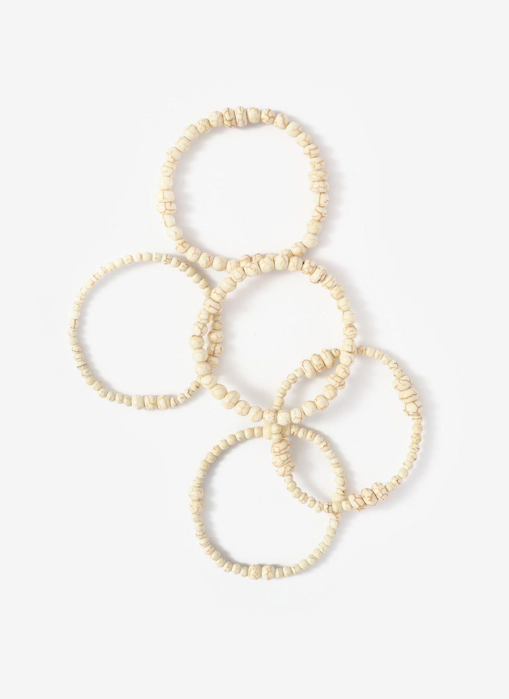 Cream Beaded Layered Bracelet