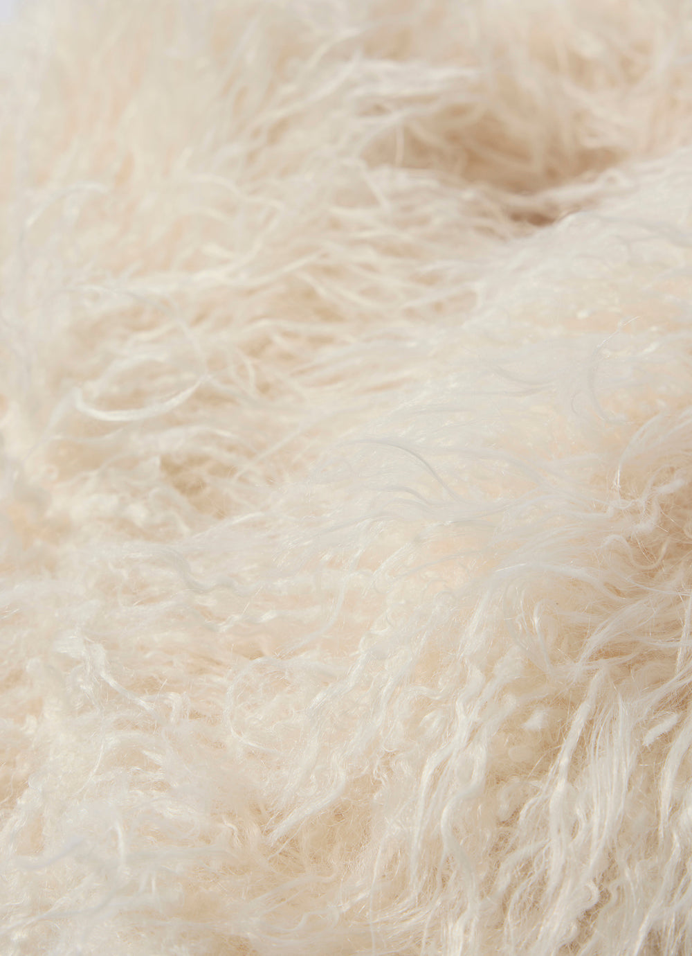 Cream Faux Fur Scarf