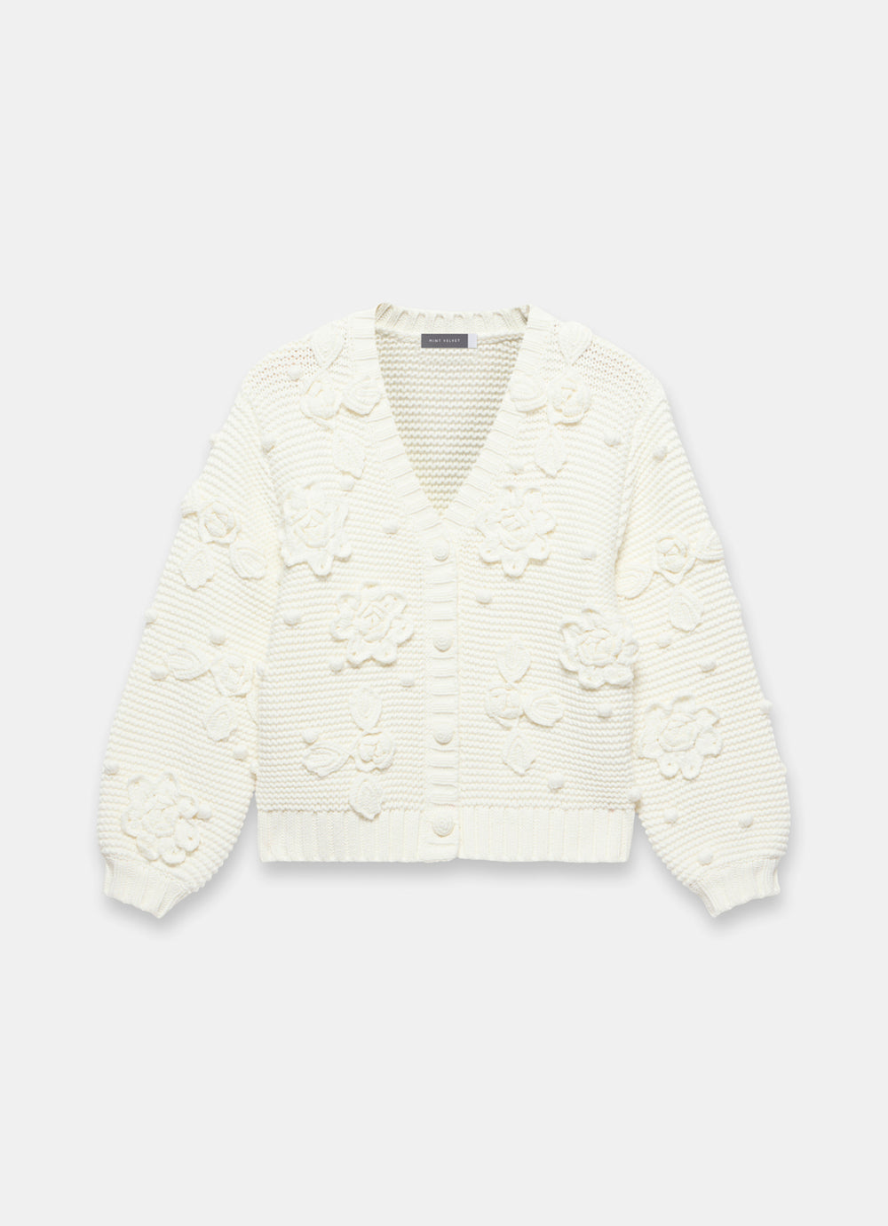 Cardigan Vintage En Velours Fleuri - Noir, Taille M, Style élégant, Occasion Très Bon état