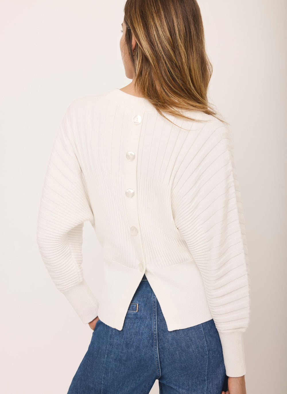 Cream Knit Batwing Sleeve Jumper
