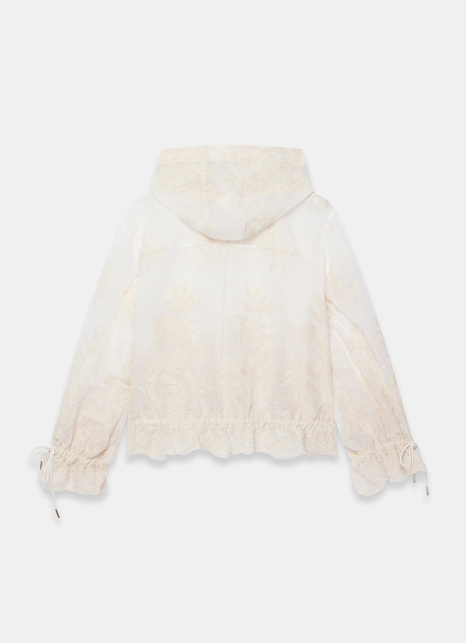 treat urself Retro lace jacket ベージュ Cream Lace Hooded Jacket – Mint Velvet