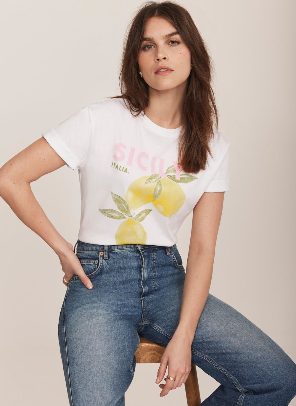 White Lemon Graphic T-Shirt