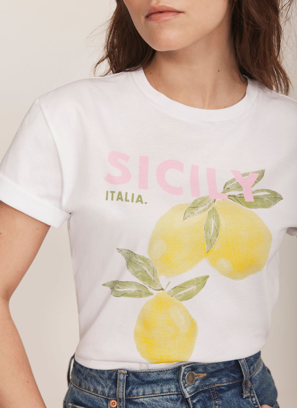 White Lemon Graphic T-Shirt