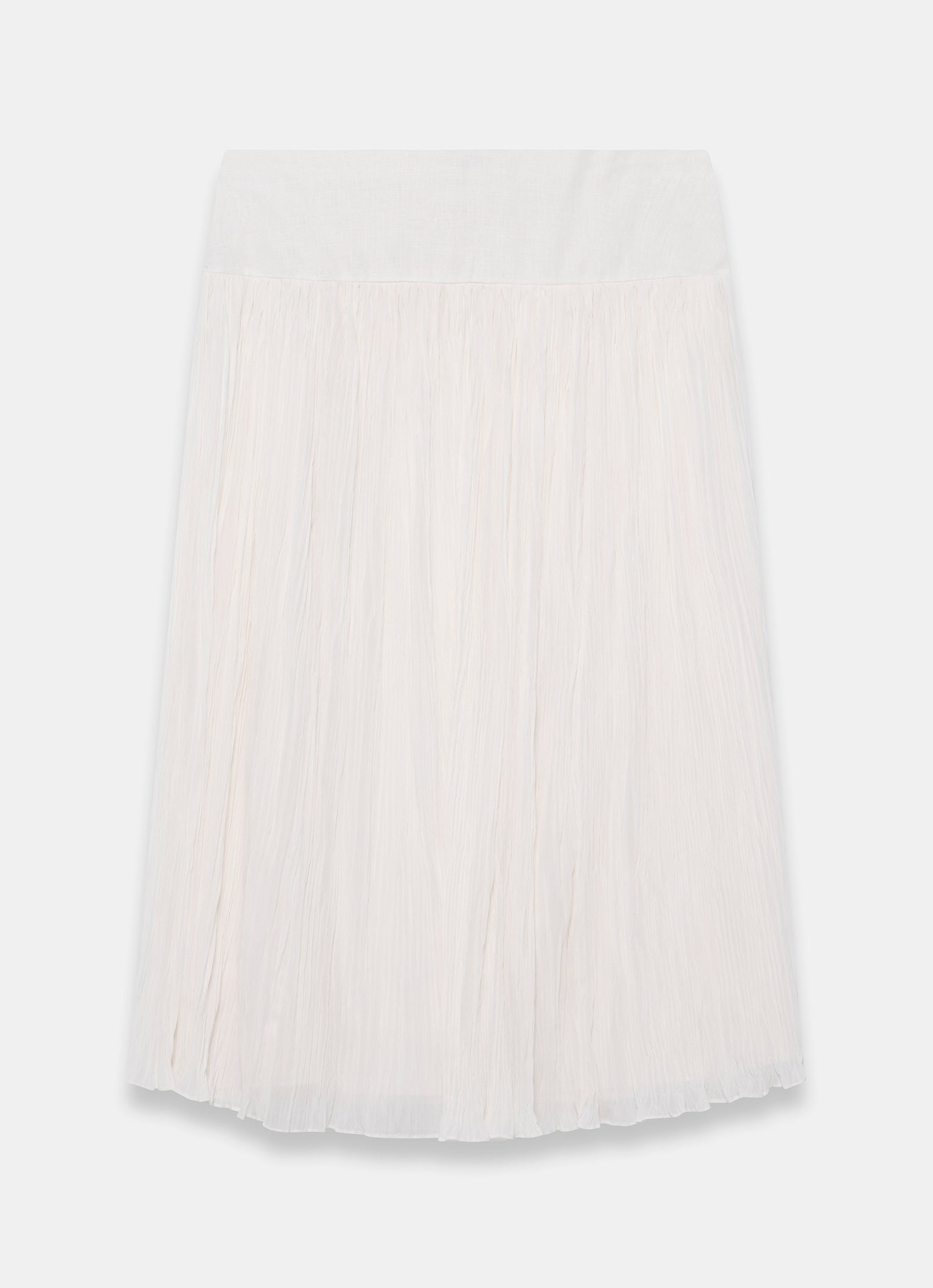 Cream Drop Waist Crinkle Midi Skirt – Mint Velvet