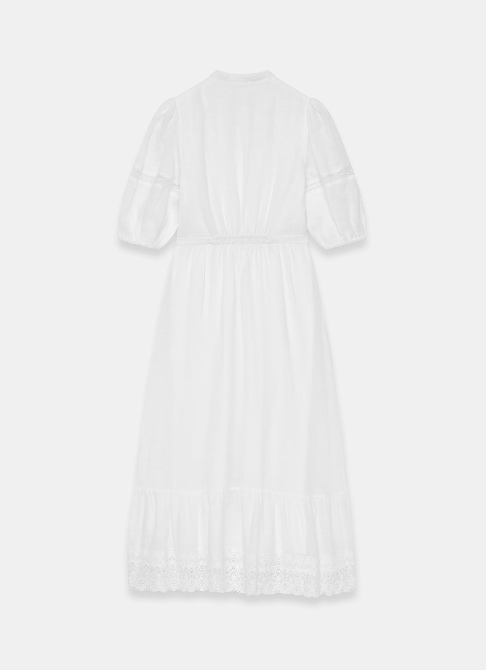 White Ramie Midi Dress – Mint Velvet