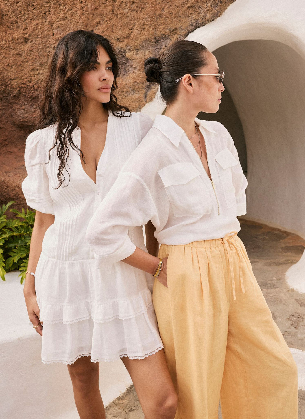 v neck ivory dress ROMAYA V NECK MAXI DRESS - IVORY  CHIC LE FRIQUE