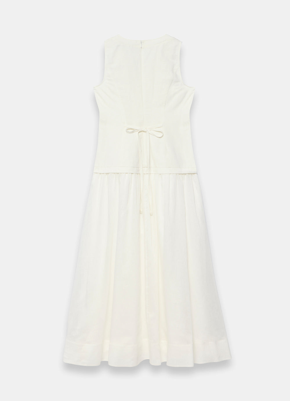 drop waist white linen dress Black Tulle Bouffant Dress Sheer Sleeves main image 1