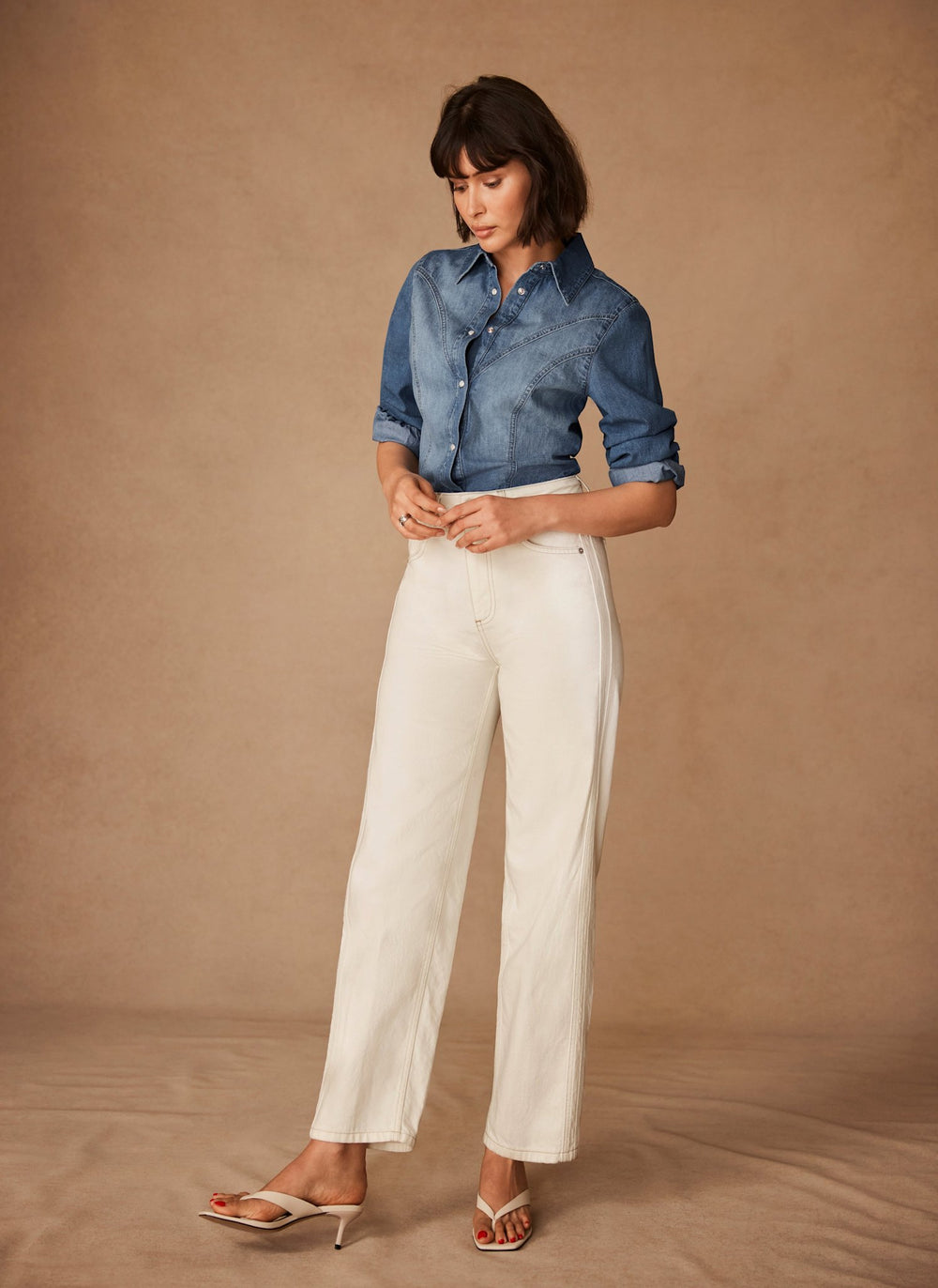 White Relaxed Tapered Boyfriend Jeans