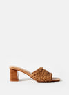 Jay Tan Woven Block Heel Mules (Image 1)