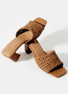 Jay Tan Woven Block Heel Mules (Image 2)
