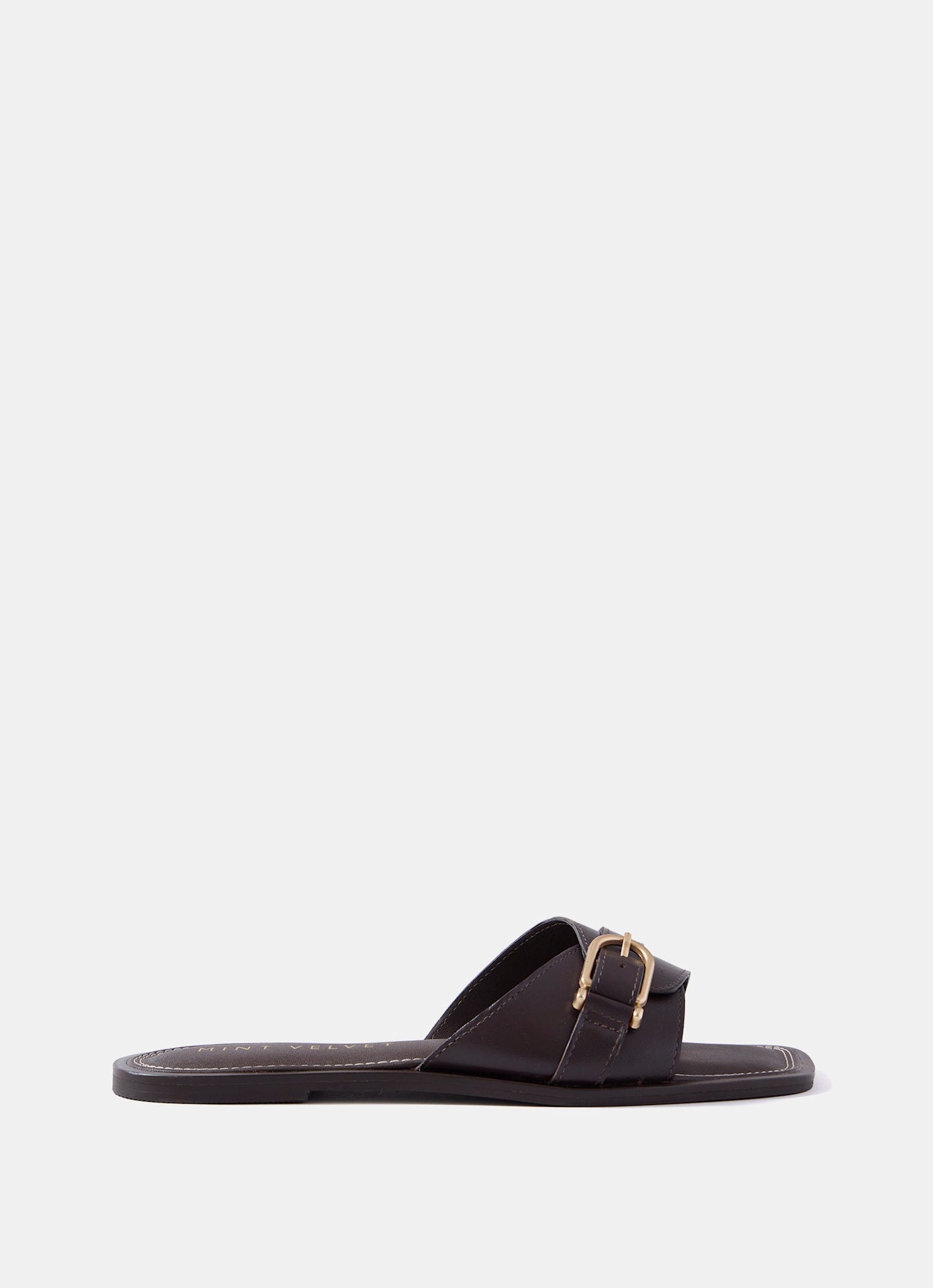 Kate Brown Leather Mule Sandals – Mint Velvet