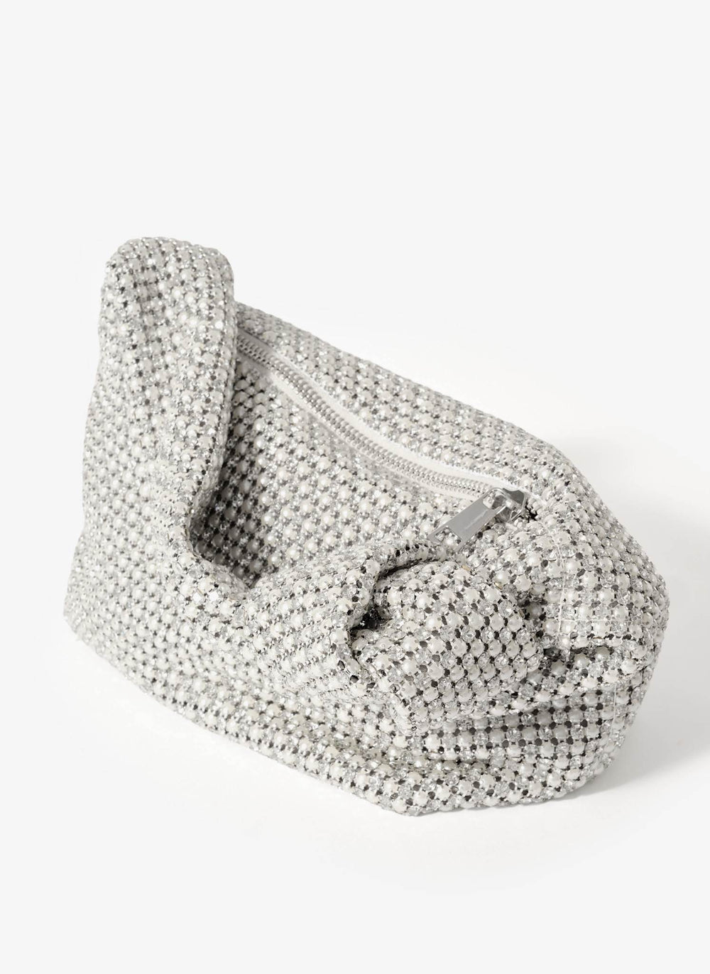 Kay Silver Diamante Clutch Bag