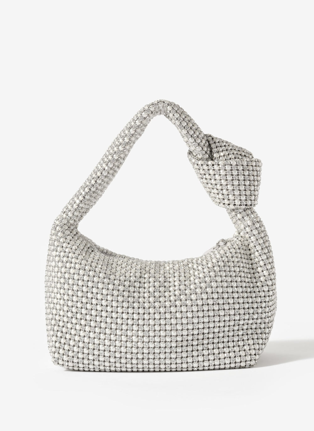 Kay Silver Diamante Clutch Bag