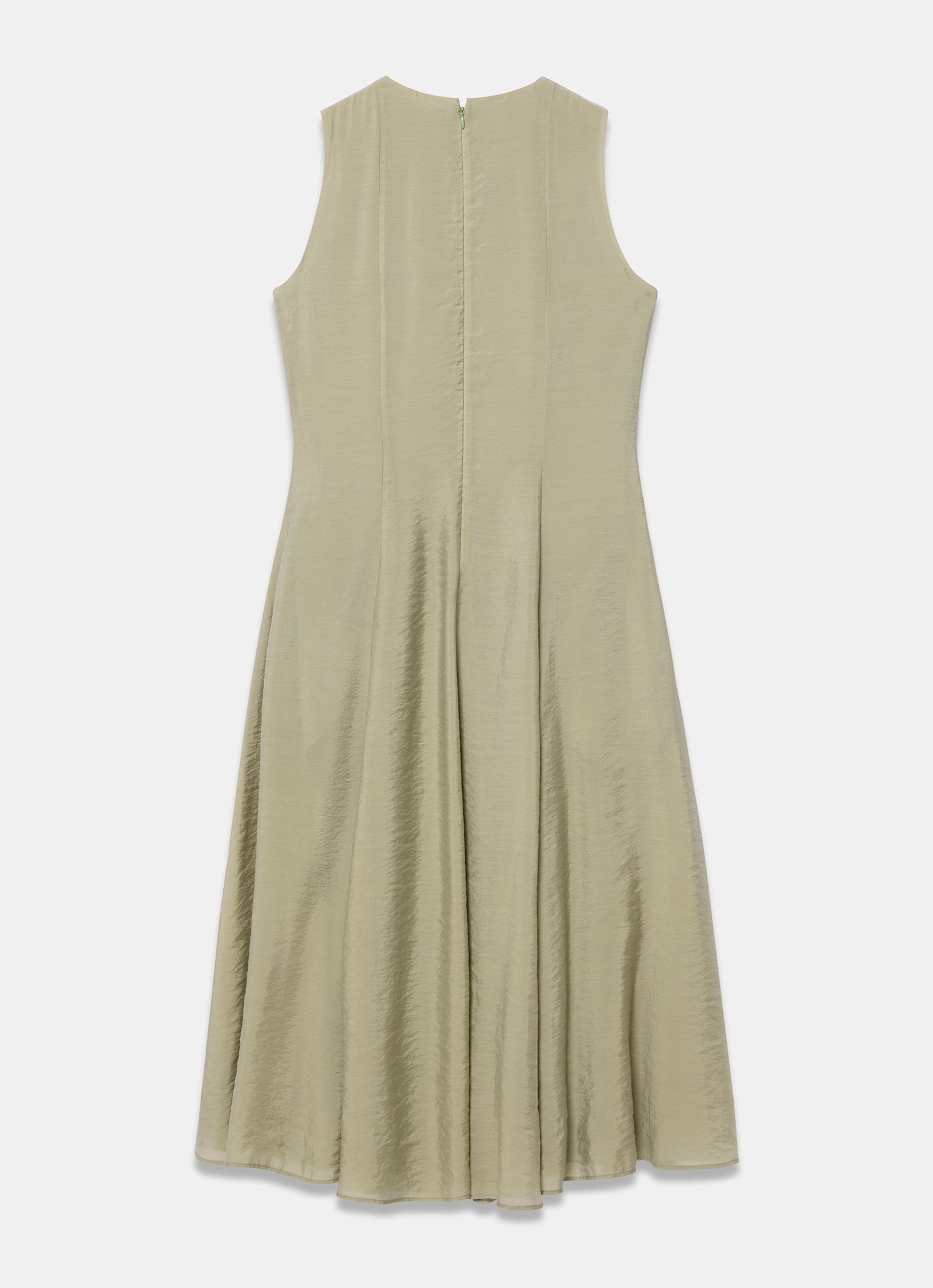 Khaki Sleeveless Midi Dress – Mint Velvet