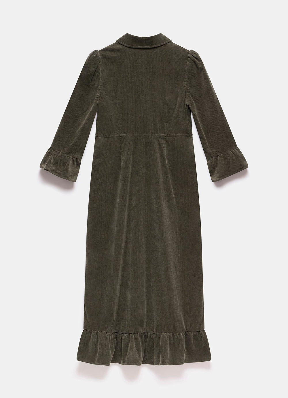 Khaki Corduroy Midi Dress – Mint Velvet
