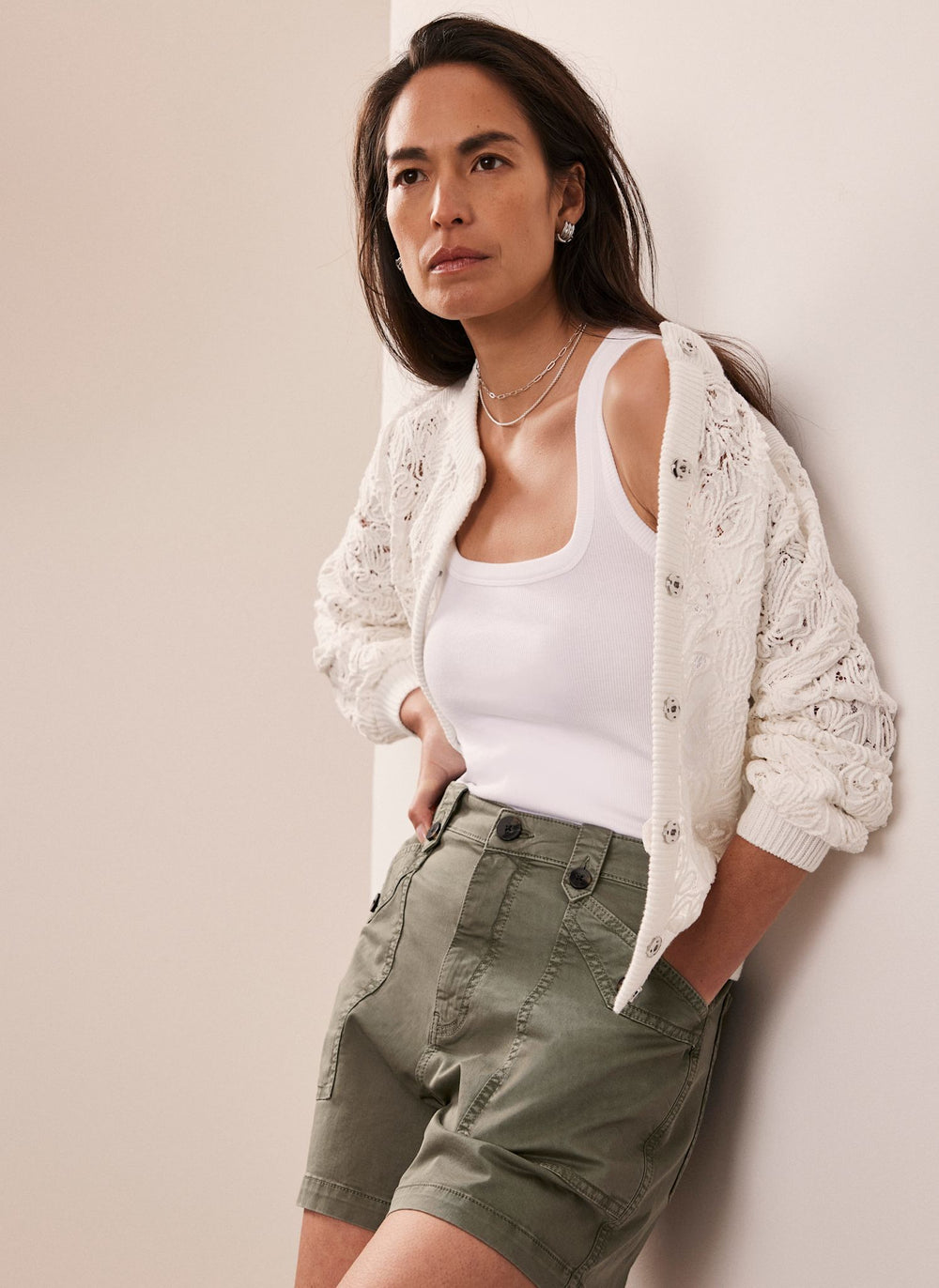 Khaki Utility Shorts