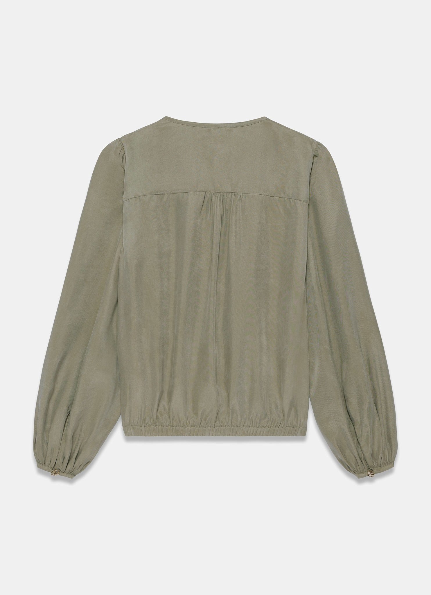 ARTS＆SCIENCE balloon blouse khaki ブラウス Khaki Long Sleeve Bomber Blouse – Mint Velvet