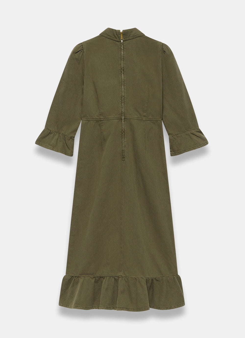 Khaki Denim Midi Shirt Dress  Mint Velvet