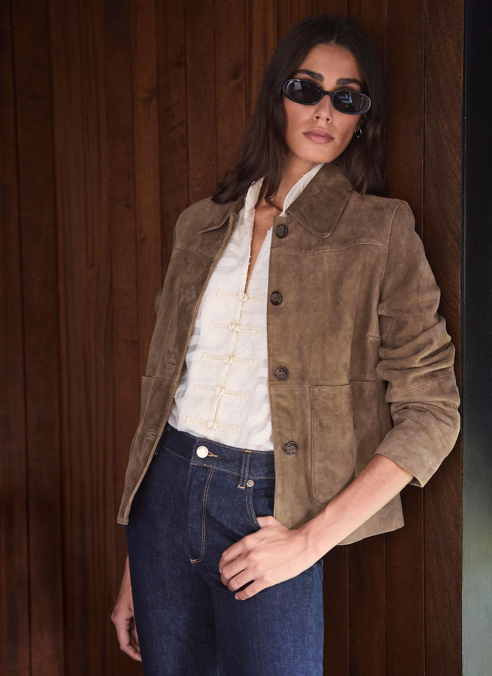 Khaki Suede Jacket