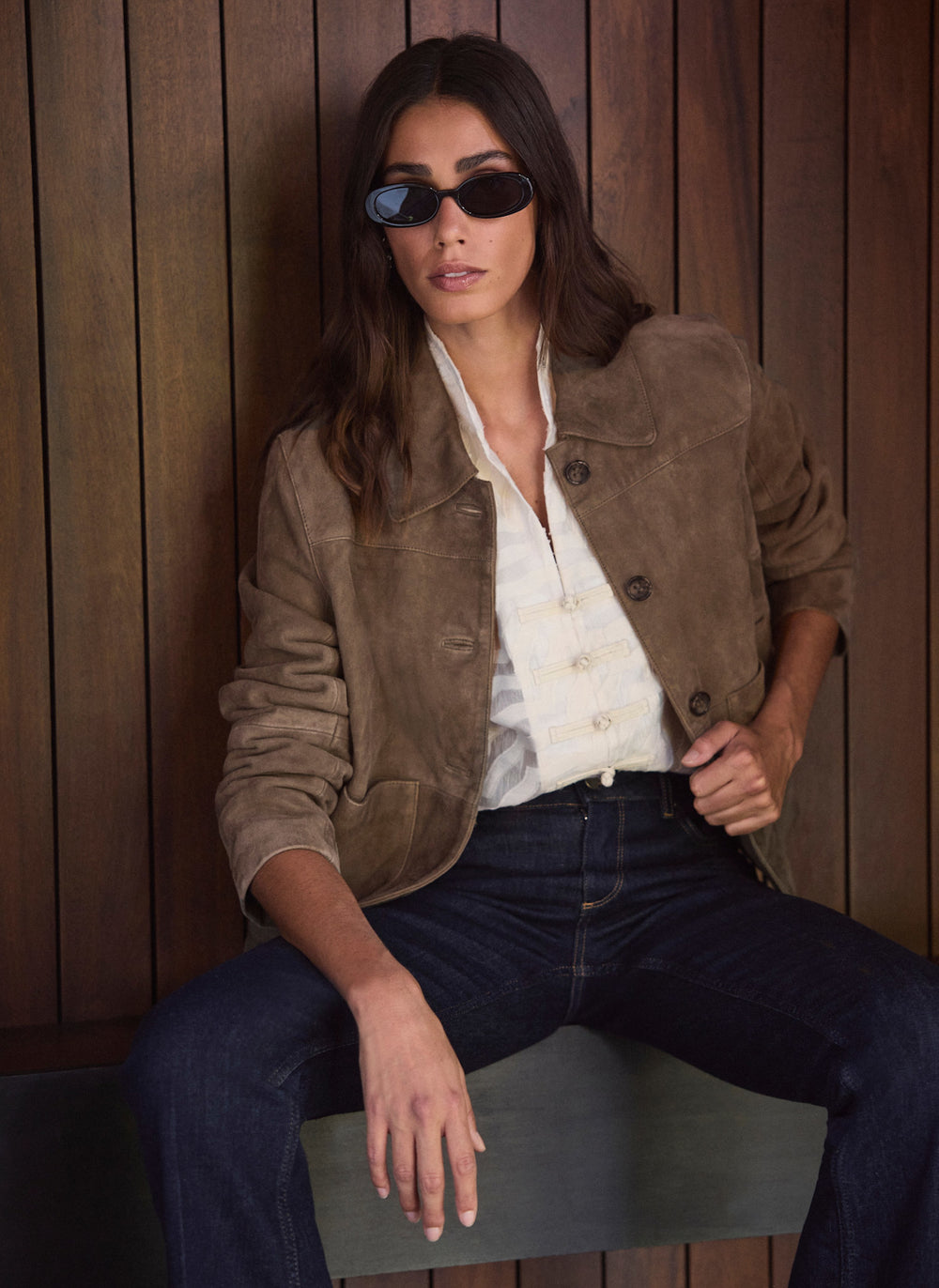 Khaki Suede Jacket