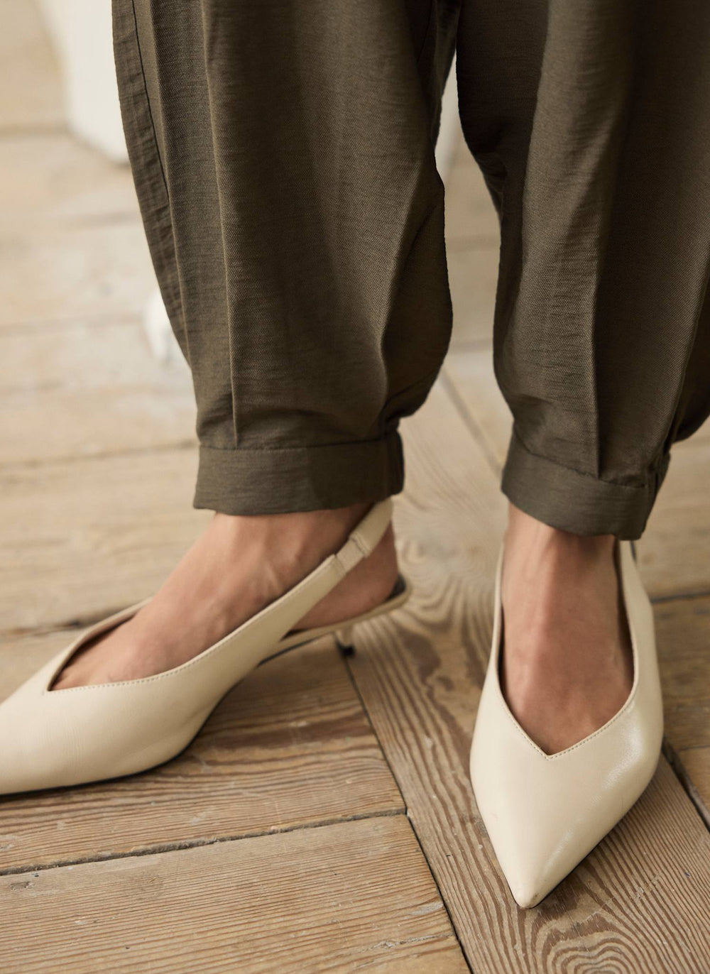 Khaki Soft Balloon Trousers
